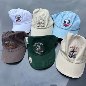 US Open Golf Hat Lot 6 Different StrapBack Caps USGA Member